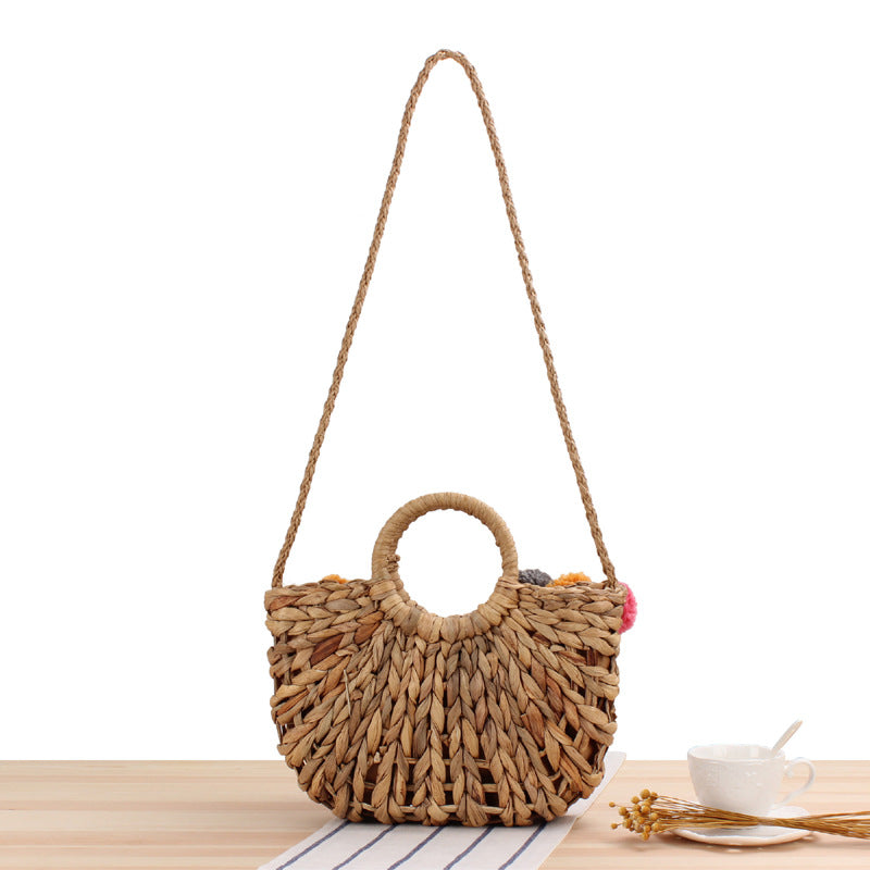 Hollow Straw Handbag