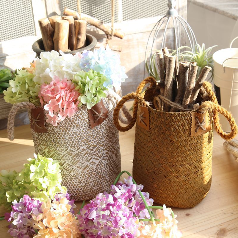 Straw Woven Flower Pots