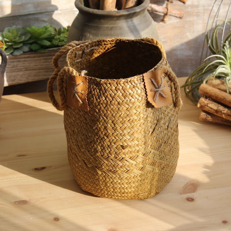 Straw Woven Flower Pots