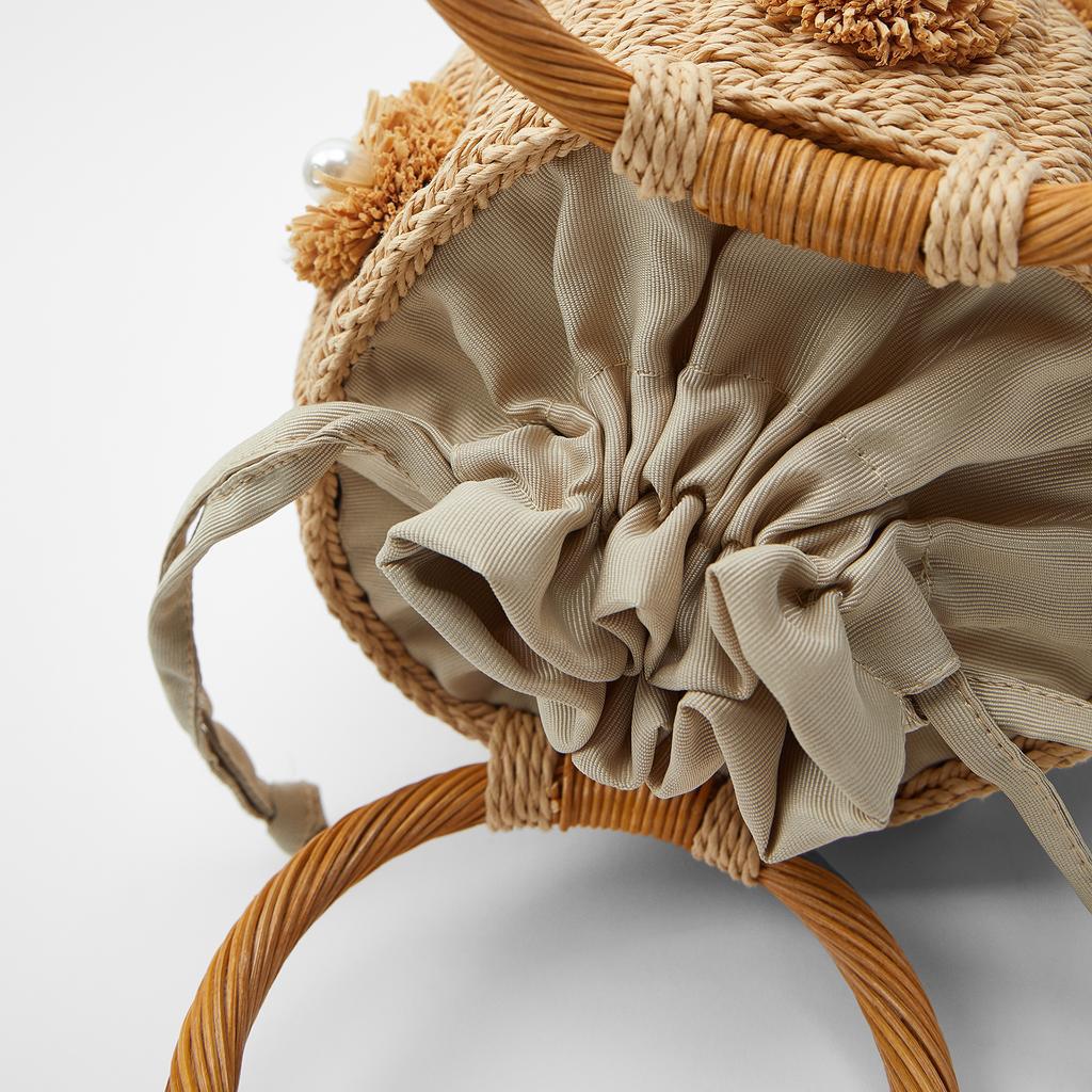 Straw Woven Messenger Bag