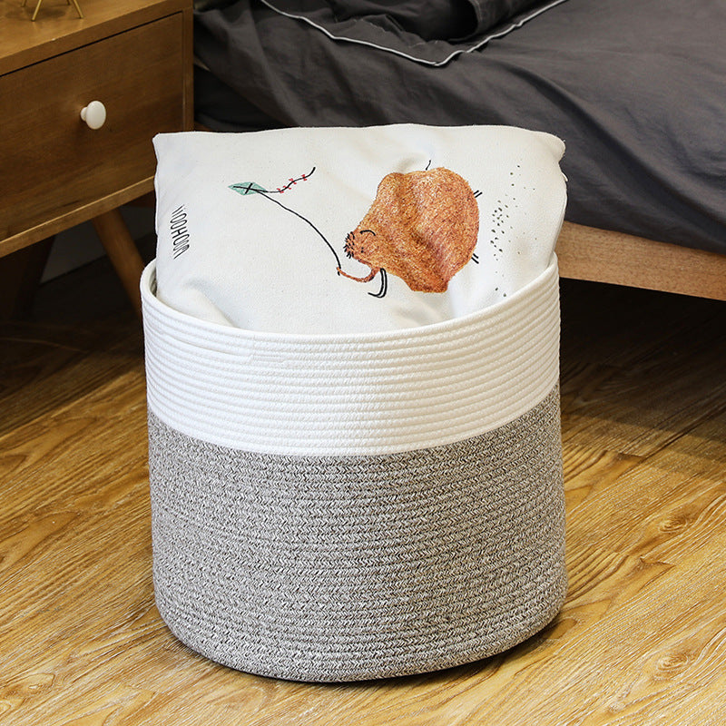 String Woven Laundry Basket