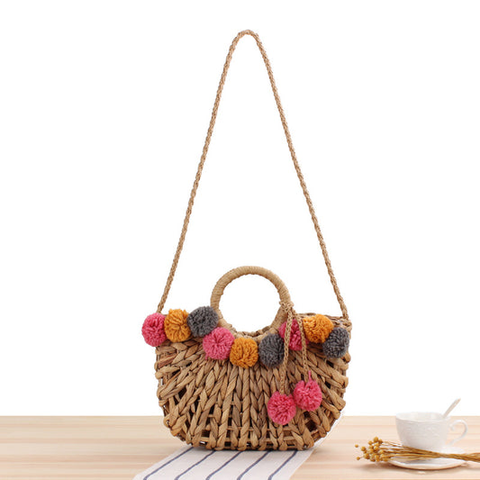 Hollow Straw Handbag